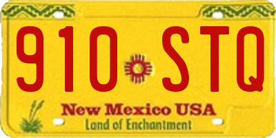 NM license plate 910STQ