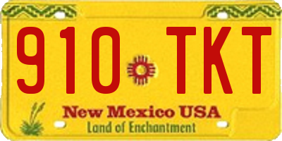 NM license plate 910TKT