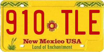 NM license plate 910TLE