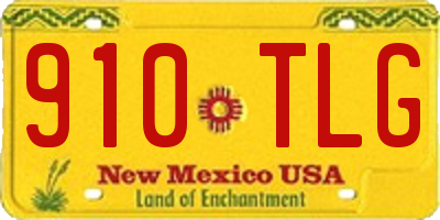NM license plate 910TLG