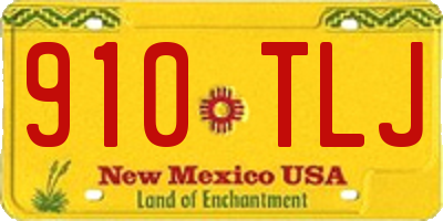 NM license plate 910TLJ
