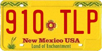 NM license plate 910TLP