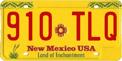 NM license plate 910TLQ