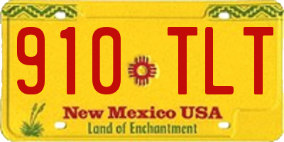 NM license plate 910TLT