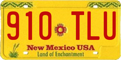 NM license plate 910TLU