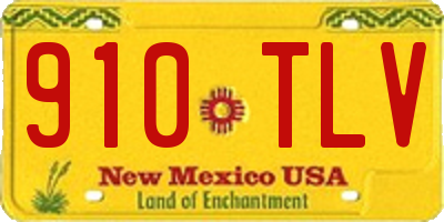 NM license plate 910TLV