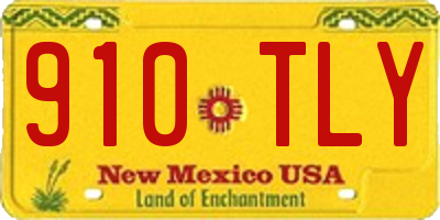 NM license plate 910TLY