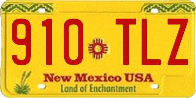 NM license plate 910TLZ