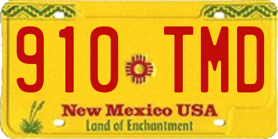 NM license plate 910TMD