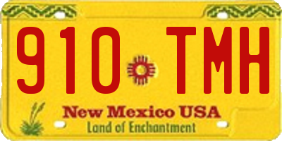 NM license plate 910TMH