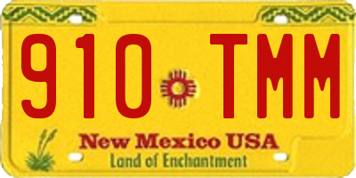 NM license plate 910TMM