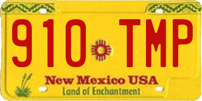 NM license plate 910TMP