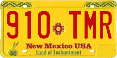 NM license plate 910TMR