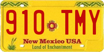 NM license plate 910TMY