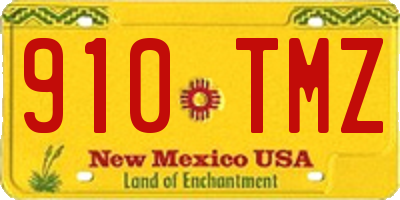 NM license plate 910TMZ