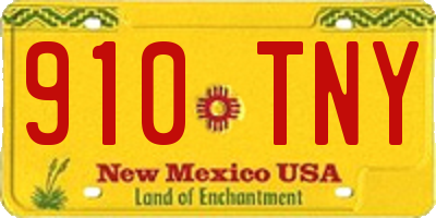 NM license plate 910TNY