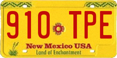 NM license plate 910TPE