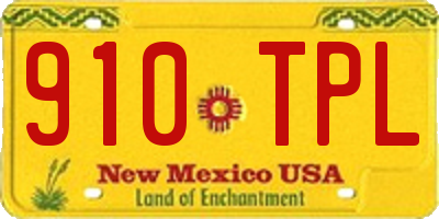 NM license plate 910TPL