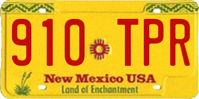 NM license plate 910TPR
