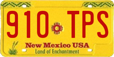 NM license plate 910TPS