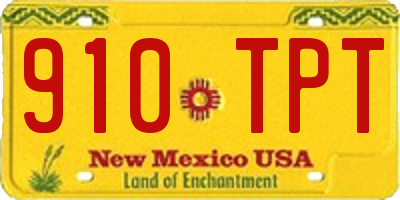 NM license plate 910TPT