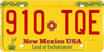 NM license plate 910TQE