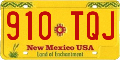 NM license plate 910TQJ