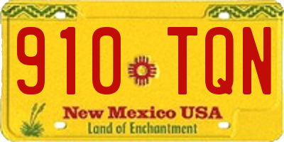 NM license plate 910TQN