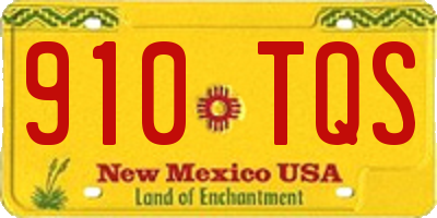 NM license plate 910TQS