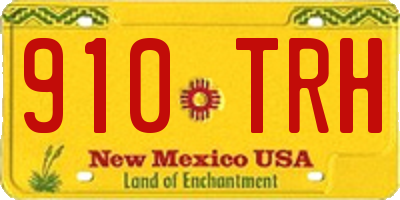 NM license plate 910TRH