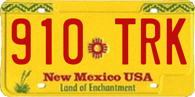 NM license plate 910TRK