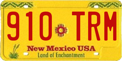 NM license plate 910TRM