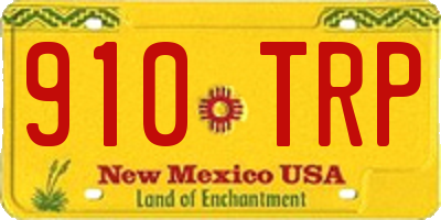 NM license plate 910TRP