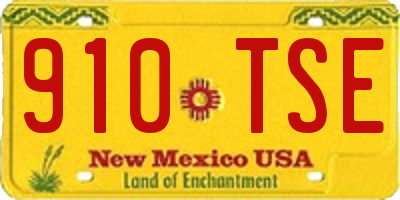 NM license plate 910TSE