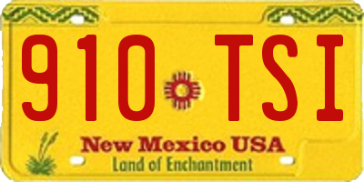 NM license plate 910TSI