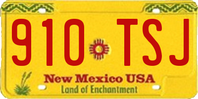 NM license plate 910TSJ