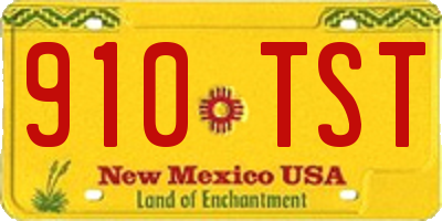 NM license plate 910TST