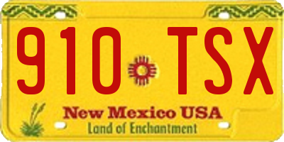 NM license plate 910TSX
