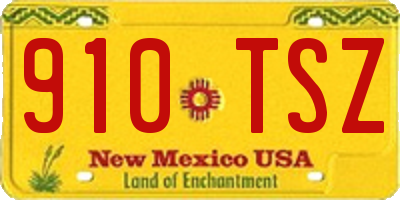 NM license plate 910TSZ