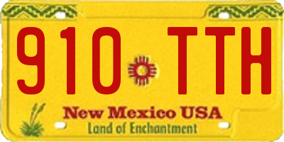 NM license plate 910TTH