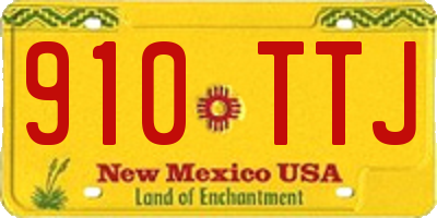 NM license plate 910TTJ