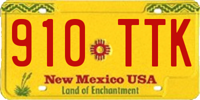 NM license plate 910TTK