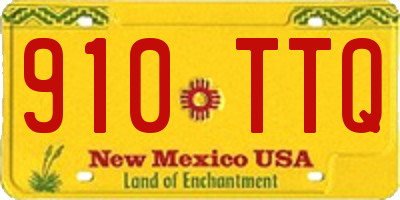 NM license plate 910TTQ