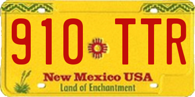 NM license plate 910TTR