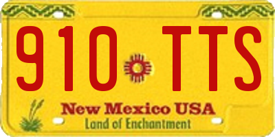NM license plate 910TTS