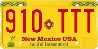 NM license plate 910TTT