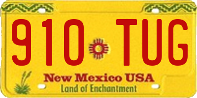 NM license plate 910TUG