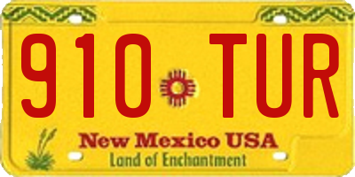 NM license plate 910TUR