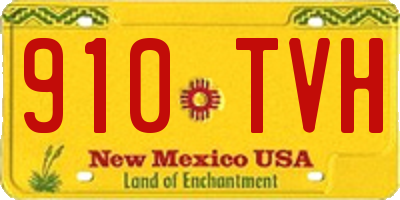 NM license plate 910TVH