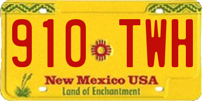 NM license plate 910TWH